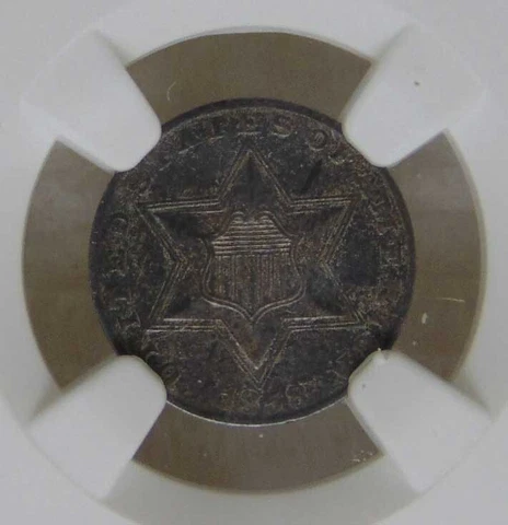 1858 Three Cent Sliver Piece 3C ~ NGC XF 45, NICE COIN!!! Cover