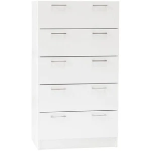 5 Drawers Chest of Drawers Tallboy Dresser Table Cabinet Bedroom Storage White - Picture 1 of 11