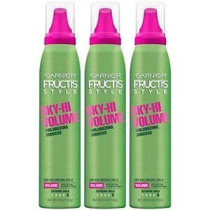 Garnier Fructis Sky High Volumizing Mousse 6.4 Fl Oz Pack of 3 Extreme Hold - Picture 1 of 5