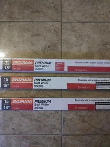 Sylvania 15w T12 Premium Soft White 3000K 3 Pack Fluorescent 1 1/2 size - Picture 1 of 4