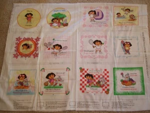 EXPLORE WITH DORA Fabric Book English & Spanish Cut N Sew Panel Material 2005 - Picture 1 of 5
