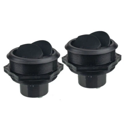 Paquete de 2 salidas de aire de ventilación de automóvil techo redondo giratorio para autocaravana autobús aire acondicionado salida de aire negro Foto 1 de 4