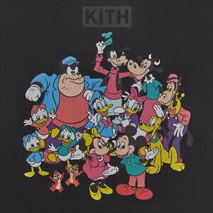 Size XXL Kith X Disney Mickey and Friends Vintage Tee Black New Sold Out 2023