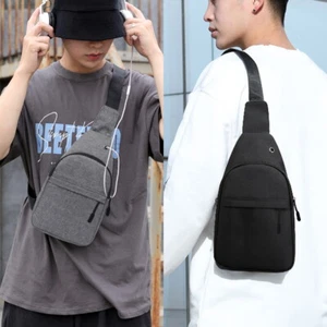 Hombres Mochila con cabestrillo Bandolera Exterior Bolso para el pecho Paquete Bolso deportivo de viaje - Imagen 1 de 10