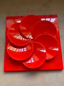Ikea  Rabbat Vintage 70s style  3D Red  Wall Panel 1990's Vernor Panten Style 