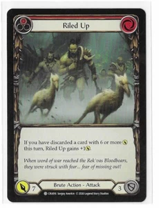 Flesh And Blood Crucible Of War 1st Ed Riled UP CRU016 RED NON Foil Common - Picture 1 of 2