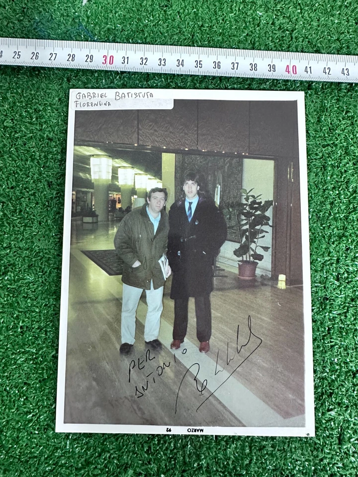 FOTO PICTURE PHOTO FIORENTINA BATISTUTA AUTOGRAFATA SIGNED NO MAGLIA MATCH WORN - Immagine 1 di 1