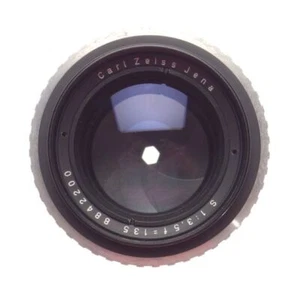Lente Carl Zeiss Jena S 1:3.5 f=135 42 mm montaje en rosca versión temprana Sonnar cebra - Imagen 1 de 8