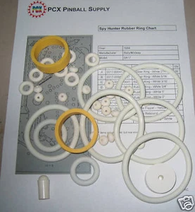 Kit de anillo de goma máquina de pinball Bally/Midway Spy Hunter 1984 - Imagen 1 de 2