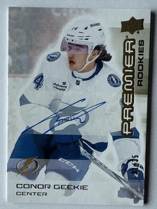 CONOR GEEKIE 2024-25 Premier GOLD AUTO SP Upper Deck #01/35 RC UD #1/35 SP #122 - Picture 1 of 4