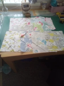 10, Squares. Polycotton and Cotton Squares. Floral. 25x28cms average. - Picture 1 of 7