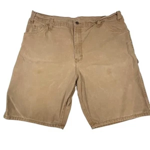 Dickies Duck Canvas Carpenter Shorts Men's 40x10 Brown Relaxed Fit Distressed - Picture 1 of 8
