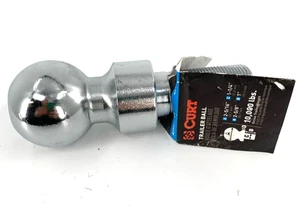 CURT 40035 Sfera di aggancio per rimorchio cromata, 10.000 libbre, rialzo di 2 pollici, 2-5/16 pollici - Foto 1 di 3