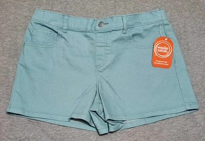 Pantalones cortos de mezclilla Wonder Nation verdes talla 14-16 para niñas Foto 1 de 3