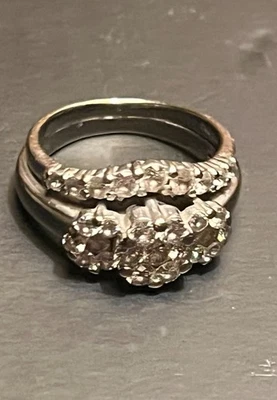 Wedding Set. White Gold /W Real Diamonds Round Cut - Image 1 of 4