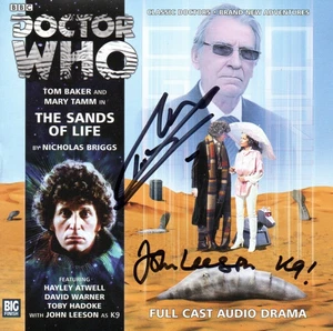 Doctor Who Audio: The Sands of Life Signed by JOHN LEESON +1 (Big Finish) - Picture 1 of 1