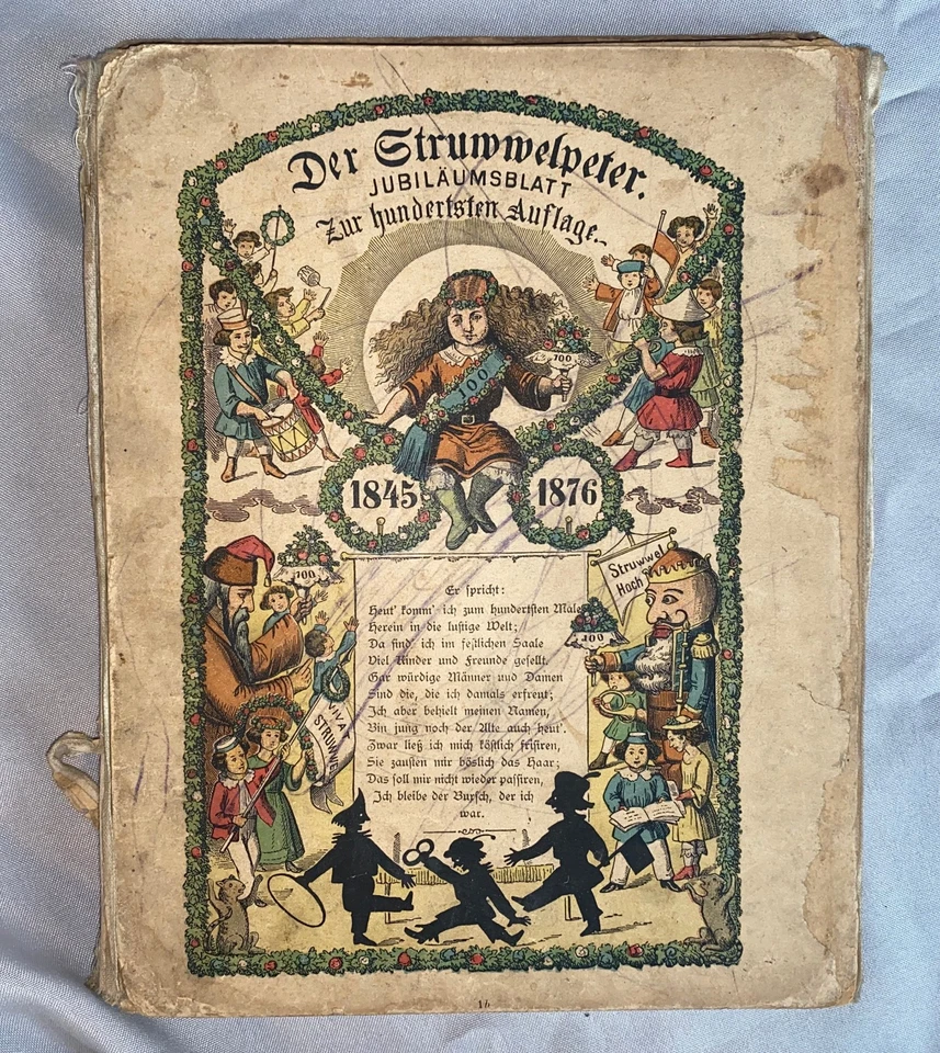 1876 Heinrich Hoffmann: Der Struwwelpeter Märchen Kinderbuch alte Ausgabe - Bild 1 von 4