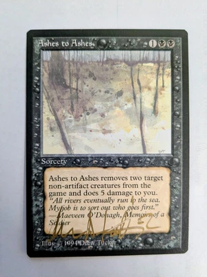 MTG THE DARK SIGNED IN GOLD Ashes to Ashes - Image 1 of 2