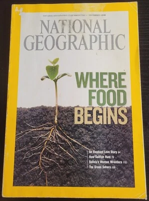 National Geographic Sept 2008 Where Food Begins Plant Roots Issue Foto 1 de 4