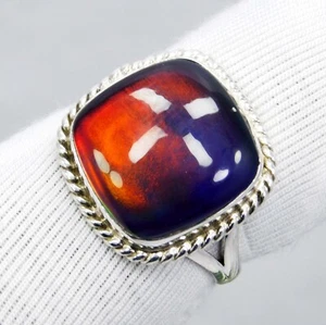 Natürlicher 21,75 ct Australischer Doublet Feueropal Ring 925 Sterlingsilber Handarbeit - Bild 1 von 10