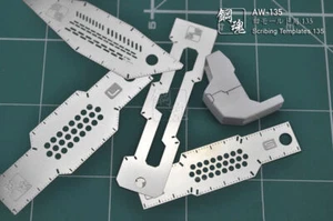 para MG 1/100 HG RG 1/144 Detalles del modelo Actualización Plantillas de trazado Grabadas AW-135 - Imagen 1 de 5