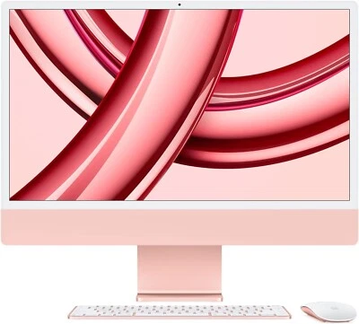 Computer Pc Fisso All in One Apple IMAC 2023 M3 8 CPU 8 GPU 8+256GB Pink MQRD3 - Immagine 1 di 4