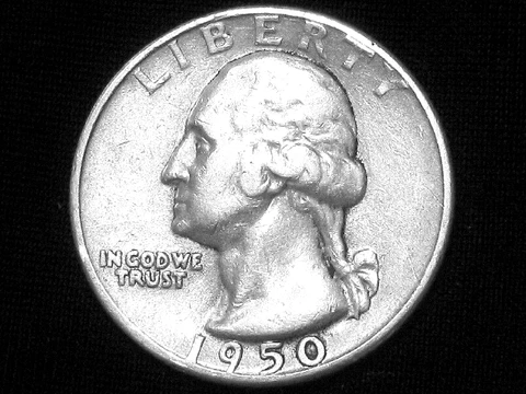 1950-D Washington Quarter --- Extra Fine +++ Cover