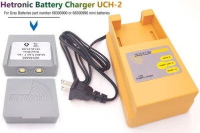2x 68300900 Batería Para Control Remoto HETRONIC + Cargador de Batería AC 110V UCH-2 Foto 1 de 4