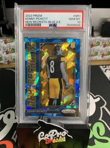 2022 Panini Prizm New Recruits Blue Ice #NR1 Kenny Pickett 18/99 PSA 10 - Bild 1 von 2