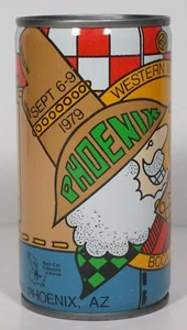 BCCA Canvention IX 1979 Phoenix Arizona capítulo A-1 bienvenida lata de cerveza vacía - Imagen 1 de 6