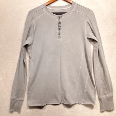 Rogue State Mens LS Henley Shirt Sz.XL/Gray/Distressed/4 Button  - Image 1 of 4
