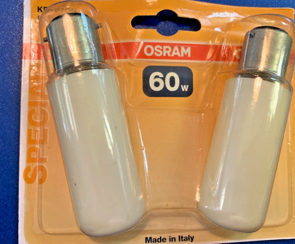 2 STÜCK OSRAM SPECIAL  RÖHRE  Krypton B22 60W 240V OPAL Glühlampe  DIMMBAR !!! - Bild 1 von 1