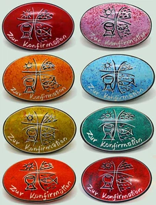 Handschmeichler Konfirmation aus Speckstein Taschenstein Glücksbringer Geschenk - Bild 1 von 9