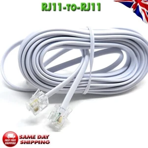 Cable RJ11 to RJ11 Networking Gold Plated Cord Broadband Internet Router DSL 5M - Picture 1 of 10