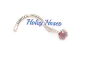 18ct White gold 0.03ct ice orange diamond nose stud ring pin bone body jewellery - Picture 1 of 6