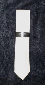 Corbata de cuello Jones New York clásica blanca de diseñador para hombre nueva con etiquetas - Imagen 1 de 2