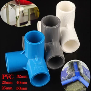 20/25/32/40/50mm Three-Dimensional PVC Connector DIY Tool 3-Ways Tube Adapter - Imagen 1 de 12