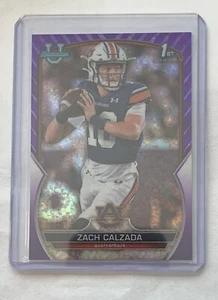 2022 Bowman Chrome University Zach Calzada 1st Purple Refractor Number 8 of 399 - Bild 1 von 2