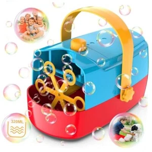 Bubble Machine Durable Automatic Bubble Blower, 18000+ Big Bubbles Per Blue Red - Picture 1 of 7