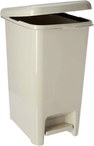 Superio Slim Step On Pedal Plastic Trash Can, Waste Bin - 16 Qt, Greige - Picture 1 of 1