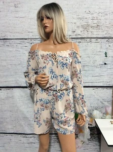 DAMEN RENEE C. ROSA GEBLÜMT LANGARM COLD SHOULDER STRAMPLER ~ LARGE - Bild 1 von 4