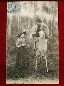 CPA 40 LANDES - Echassier et Bergère - Imagen 1 de 2