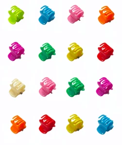 Mini colores para garras de cabello clips multicolores abrazaderas de plástico pequeño clip para cabello pines 1 cm - Imagen 1 de 6