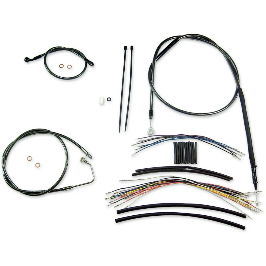 Kit Completo de Instalación de Manillar Magnum Black Pearl 18"-20" 08-13 FLH CON ABS Foto 1 de 1