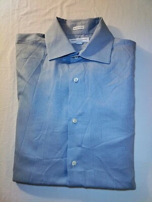 Men Banana Republic Blue Oxford Cotton French Cuff Shirt 16/16.5 L VTG NWOT 2006 - Image 1 of 4