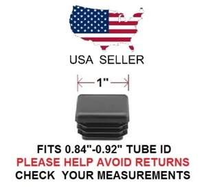 1 INCH SQUARE TUBING PLUG/END CAP 1" QUANTITY 8 - Picture 1 of 1