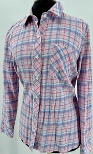 NWT Vineyard Vines Relaxed Fit Blue Pink Plaid Button Down Shirt Shirt Sz 12 - Picture 1 of 2