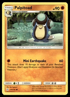 SM - Cosmic Eclipse #116/236 Palpitoad - Image 1 of 2