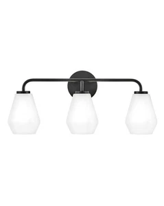 Gio 3-Light LED Bathroom Vanity Light in Black - Picture 1 of 1