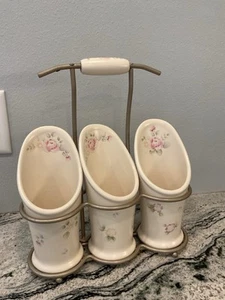 Pfaltzgraff TEA ROSE Set porta utensili in argenteria - Foto 1 di 11
